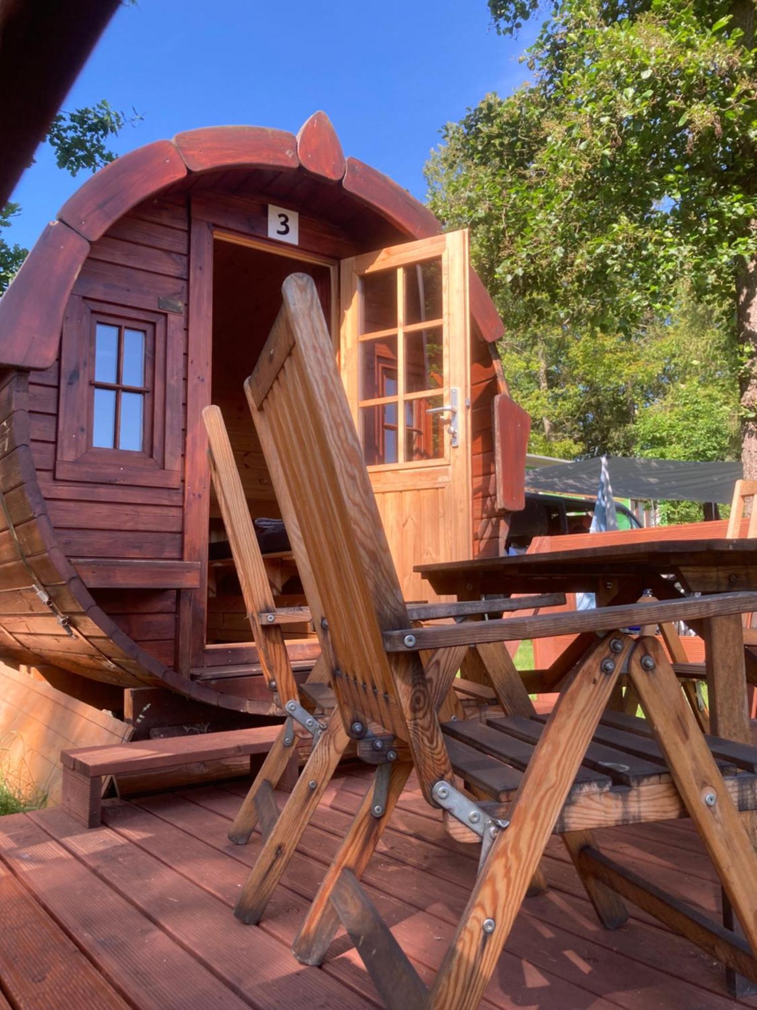 Campingfass Mit Panoramaterrasse Langenbernsdorf Eksteriør billede