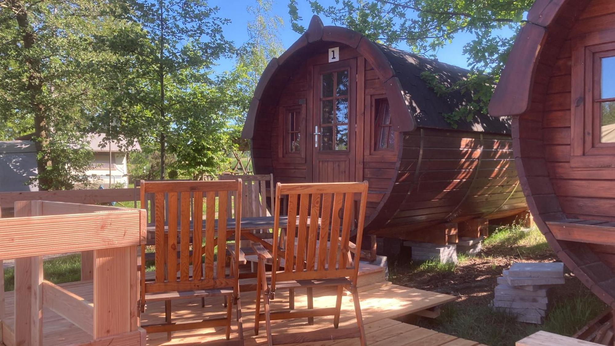 Campingfass Mit Panoramaterrasse Langenbernsdorf Eksteriør billede