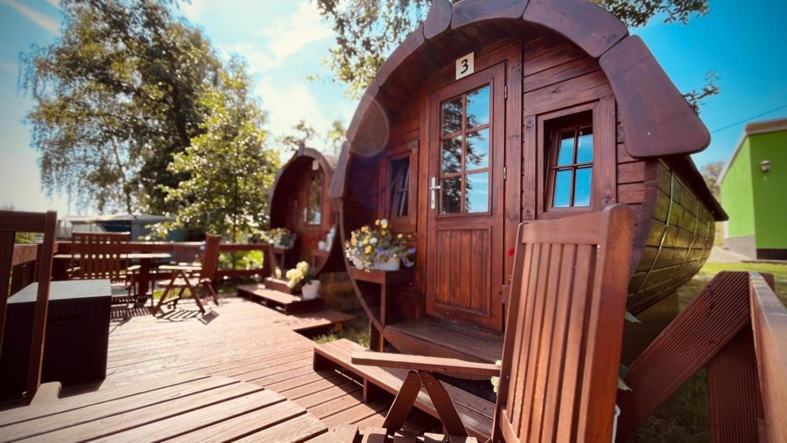 Campingfass Mit Panoramaterrasse Langenbernsdorf Eksteriør billede